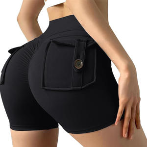 Shorts de sport pour femmes à haute élasticité, taille haute et compression abdominale, pour fitness, rehaussement des hanches et course à pied - Product Image 5