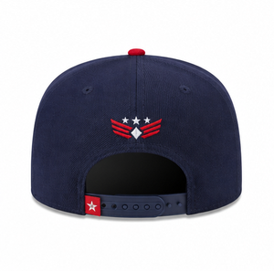 Gorra Snapback Personalizada Azul Marino y Roja, Gorra de Hip Hop de Dos Tonos con Visera Plana, Gorra Snapback con Visera Plana, Gorra de Béisbol con Bordado 3D - Product Image 3