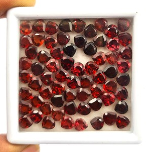 Natural <b>Garnet</b> Heart Cut Loose Gemstones 4MM Faceted Calibrated <b>Garnet</b> Stone Wholesale Price Bulk For Jewelry Making Supplier - Product Image 6