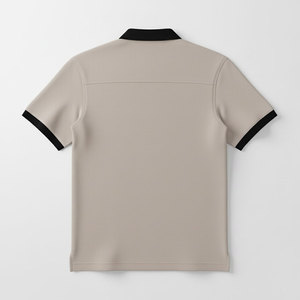 Polo en coton premium pour homme, manches courtes, tissu respirant, coupe ajustée, mode estivale, tenue quotidienne, haut élégant - Product Image 2