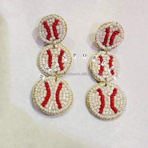 Wholesale 18k and 24k <b>Rose</b> <b>Gold</b> Plated Multicolor <b>Heart</b> Tier Beaded <b>Earrings</b> Fashionable for Women - Product Image 5