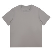 T-shirt basique à manches courtes en coton pur, col rond, couleur unie, coupe ample pour homme, 230g, prix usine Chine Bangladesh