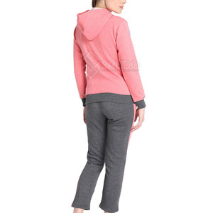 Conjunto de chándal largo de terciopelo transpirable OEM personalizado para mujer, 2 piezas, top con cremallera y pantalones, sudadera de terciopelo de verano, tallas grandes - Product Image 2