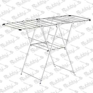 Space Saving Laundry Drying Rack Vertical Clothes Airer Stand Foldable Garment Hanger <b>For</b> Small Apartment Bathroom Balcony Home - Product Image 5