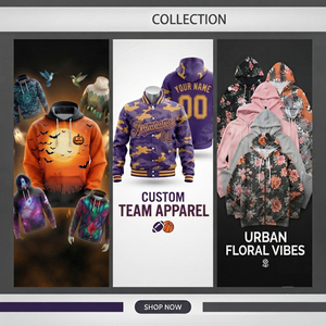 เสื้อฮู้ดกีฬาแบบสั่งทำพิเศษ พิมพ์ลายแบบ Sublimation เต็มตัว สำหรับผู้ชายและผู้หญิง พร้อมโลโก้ทีม ชื่อผู้เล่น และหมายเลข - Product Image 3
