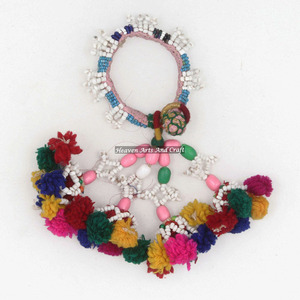 Authentic Banjara Tribal Arm Bracelet Anklet Rare Antique Gypsy Kandiya <b>Tassel</b> for Wedding Anniversary or Gift - Product Image 2