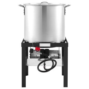 Kit per bollire frutti di mare da 5 litri in ferro con scolapasta e cestello per granchi, gamberi e aragoste - Product Image 4
