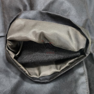 Veste de travail en coton ciré pour homme, col en velours côtelé marron, veste classique robuste pour la chasse, le travail, les activités de plein air, l'automne - Product Image 3