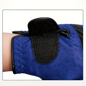 Service OEM, gants de golf pour adultes en peau de mouton bleus et blancs, respirants, faciles à utiliser, meilleur fournisseur, mode personnalisée. - Product Image 5