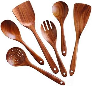 Cuillère de cuisine en bois artisanale, finition soignée, ustensile adapté aux chefs professionnels et aux chefs amateurs - Product Image 1