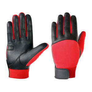 Gants de frappeur de baseball en cuir véritable personnalisés avec logo sur mesure, fermeture auto-agrippante, respirants, séchage rapide, durables, marque personnalisée - Product Image 4