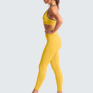 Leggings Deportivos de Cintura Alta para Mujer, Sublimados, para Fitness, Running, Entrenamiento, Cintura Elástica, Diseño Sólido, Pantalones de Yoga - Product Image 2