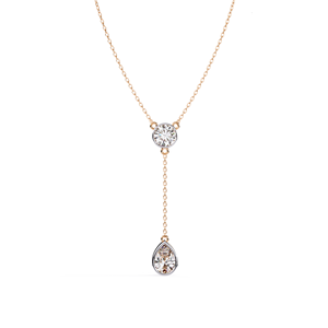Stylish Round Pear Lab Grown Diamond <b>Pendant</b> Elegant Drop Necklace <b>Solid</b> <b>Gold</b> Women Party Wear Fine Jewelry Gift - Product Image 4