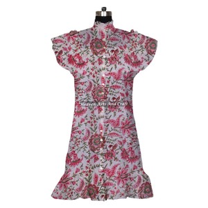 Bohemian Cotton Printed Ladies Dress Cotton Printed Dress Cotton Dress Women Trendy <b>Tunic</b> Bohemian <b>Top</b> - Product Image 6