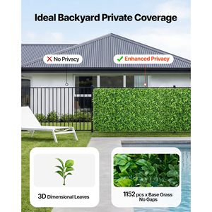 Pannelli di Bosso Artificiale 40x120 per Protezione Solare - Sfondo Verde per Interni, Siepe per Privacy, Erba Finta - Product Image 2