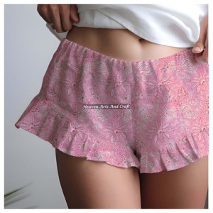 Shorts à volants en coton respirant et confortable, personnalisés, best-sellers, style gym, imprimés, pour femmes - Product Image 2