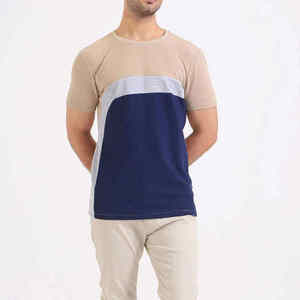 T-shirts pour hommes de haute qualité à manches courtes et col rond, 100% coton, vêtements d'été respirants pour hommes - Product Image 1