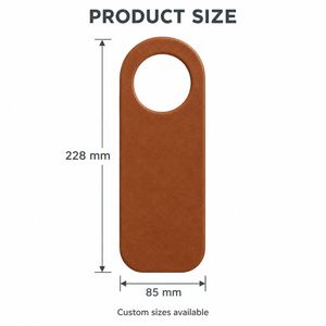 Accessoires de voyage personnalisés, étiquette de bagage en cuir avec logo gravé, vente en gros - Product Image 3