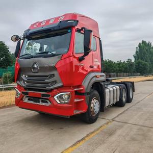 Camion tracteur d'occasion Sinotruk Hohan 6x4, 10 roues, 371 CV, 420 CV, poids lourd, diesel, avec siège à suspension pneumatique gauche et écran tactile - Product Image 1
