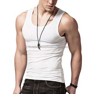 Wholesale High Quality Gym <b>Men</b> Muscle Sleeveless Shirt Tank <b>Top</b> 100% Cotton Oversized Knit Cut Off Tank <b>Top</b> - Product Image 1