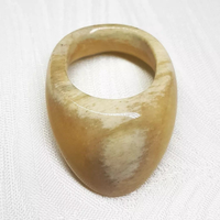 Bague en corne de buffle, écologique, design indien moderne, finition lisse et polie, naturelle, durable, élégante, par HF Crafts
