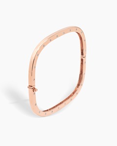 Subtle Cushion Shaped Diamond Accent <b>Bangle</b> 0.23 Ct Natural Diamond G-H Color VS-SI Clarity 14K <b>Solid</b> <b>Gold</b> Delicate Everyday - Product Image 1