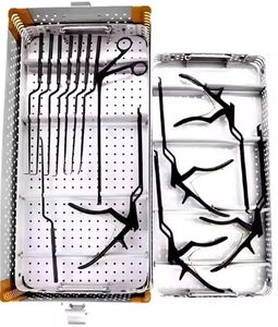 ชุดเครื่องมือผ่าตัดกระดูกสันหลังคุณภาพสูง ผลิตจากเหล็กกล้าไร้สนิมเกรดผ่าตัด สามารถนึ่งฆ่าเชื้อได้ เหมาะสำหรับการผ่าตัดกระดูกสันหลัง - Product Image 1