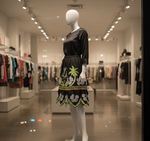 ผู้ผลิตกระโปรงปักลายดอกไม้พรีเมียม ขายส่งกระโปรงทรงเอเอวสูงแบบมิดิสำหรับผู้หญิง แฟชั่นเสื้อผ้าสตรี 2026 - Product Image 2