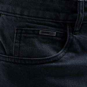 Jean cigarette noir taille haute grande taille en tissu extensible, délavage premium, ne décolore pas, toutes saisons, personnalisable - Product Image 4