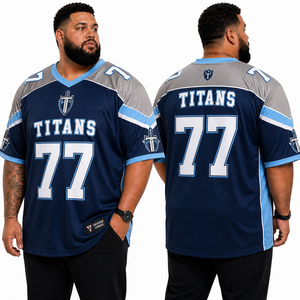 Jersey de Fútbol Americano Personalizado de Talla Grande, Logotipo del Equipo Bordado, Nombre y Número, Ropa Deportiva Extra Grande, Uniforme, Proveedor Mayorista OEM - Product Image 3