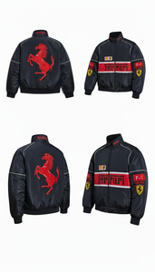 Traje de Carreras F1 Ferrier A169 Bordado Casual de Manga Larga para Ciclistas y Motociclistas para Motociclismo y Automovilismo - Product Image 3