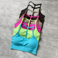 Ensemble de vêtements de sport Pilates pour femmes, 2 pièces, avec coussinet de poitrine contrastant, respirant, personnalisé, pour la gym et le yoga, avec fermeture éclair