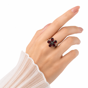 Bagues de fiançailles bohèmes fantaisie en laiton plaqué argent antique, avec perle de culture en forme de poire et sertissage griffe, vente en gros |   Unisexe en gros - Product Image 1