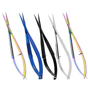 Ciseaux à ressort Broderie Ciseaux droits pour ciseaux d'extension de sourcils professionnels avec embouts de lame tranchants en acier inoxydable - Product Image 6
