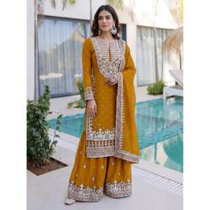 Élégance Cousue dans Chaque Détail : Broderie Riche Rencontre le Charme Ethnique Intemporel – Salwar Kameez pour Soirées Festives et Mariages - Product Image 1