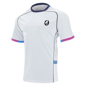 White Rugby Jersey Short Sleeve Men's Sports Team Shirt Uniform <b>Athletic</b> Wear Training Match Apparel Outdoor Game Clothing - Product Image 1