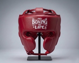 No Boxing No Life - Protector de Cabeza de Boxeo de Cuero Azul, Protector de Cabeza para Adultos, Equipo de Entrenamiento Deportivo Unisex - Product Image 4