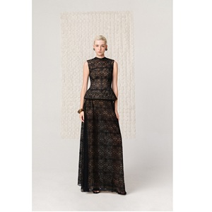 Jupe crayon de haute qualité ODM, élégante, NOCTURNE FLORAL LACE MAXI SKIRT, jupe trapèze pour femme, ensemble de vêtements féminins en provenance du Vietnam - Product Image 3