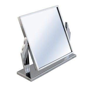 กระจกตกแต่งทรงอาร์ตเดโค กรอบโลหะลายใบไม้ สำหรับตั้งพื้น ใช้ในบ้าน - Product Image 3