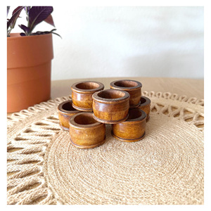Highly Polished Mango Wooden Napkin <b>Ring</b> Unique Enamel Tabletop Kitchenware Multipurpose Homedecor Restaurant <b>Dishes</b> & Plates - Product Image 5