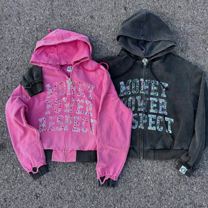 Survêtement unisexe délavé à l'acide, style évasé, personnalisable, avec impression sérigraphiée, effet vieilli - Product Image 1