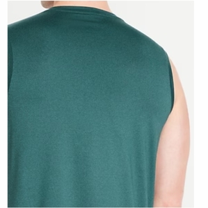 Débardeur en tricot respirant vert uni pour homme, col en V, style décontracté et urbain - Product Image 3