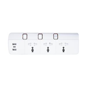 Regleta de Enchufes con Cable de Extensión de 2m, Personalizable al por Mayor, para Hogar y Oficina, con 1 Puerto USB-C y 2 Puertos USB-A, 10A - Product Image 5