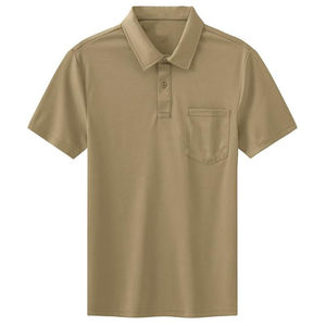 <b>Polo</b> <b>Shirts</b> For Men 100% Cotton Quick Dry Short Sleeve Casual Work T-<b>Shirts</b> <b>With</b> <b>Pocket</b> - Product Image 1