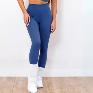 New Design Best Seller Breathable Lightweight Comfortable High Performance Gym Fitness Wear High Waist Leggings Sports Bra Set - Product Image 4