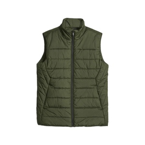 Gilet matelassé sans manches coupe-vent en toile avec col montant et logo frontal pour homme, modèle 2026 Premium OEM personnalisé pour l'hiver et l'extérieur - Product Image 1
