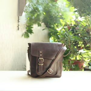 Genuine Leather High Quality Fashion Messenger Travel <b>Laptop</b> Sleeve Bag with Adjustable Strap - Product Image 4