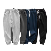 Pantalon de survêtement pour garçons, coupe droite, 100 % coton tricoté, avec logo personnalisé, uniforme scolaire, écologique, respirant, anti-plis, ODM