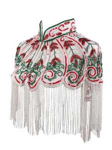 Elegante Capa de Poliéster con Lentejuelas, Flecos con Cuentas, Cuello Bordado, Chaqueta para Mujer Adulta, Chandni Export ODM Uttar - Product Image 5