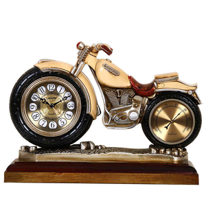 Handcrafted DIY <b>Vintage</b> Retro Motorcycle Model <b>Clock</b> Made Iron UV Plated Finish Christmas Souvenir for Home Decoration Gift - Product Image 6